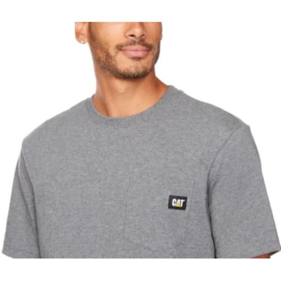 Caterpillar NWT Mens Gray Short Sleeve Crew Neck Pocket T-Shirt, Small, New - Picture 6 of 14